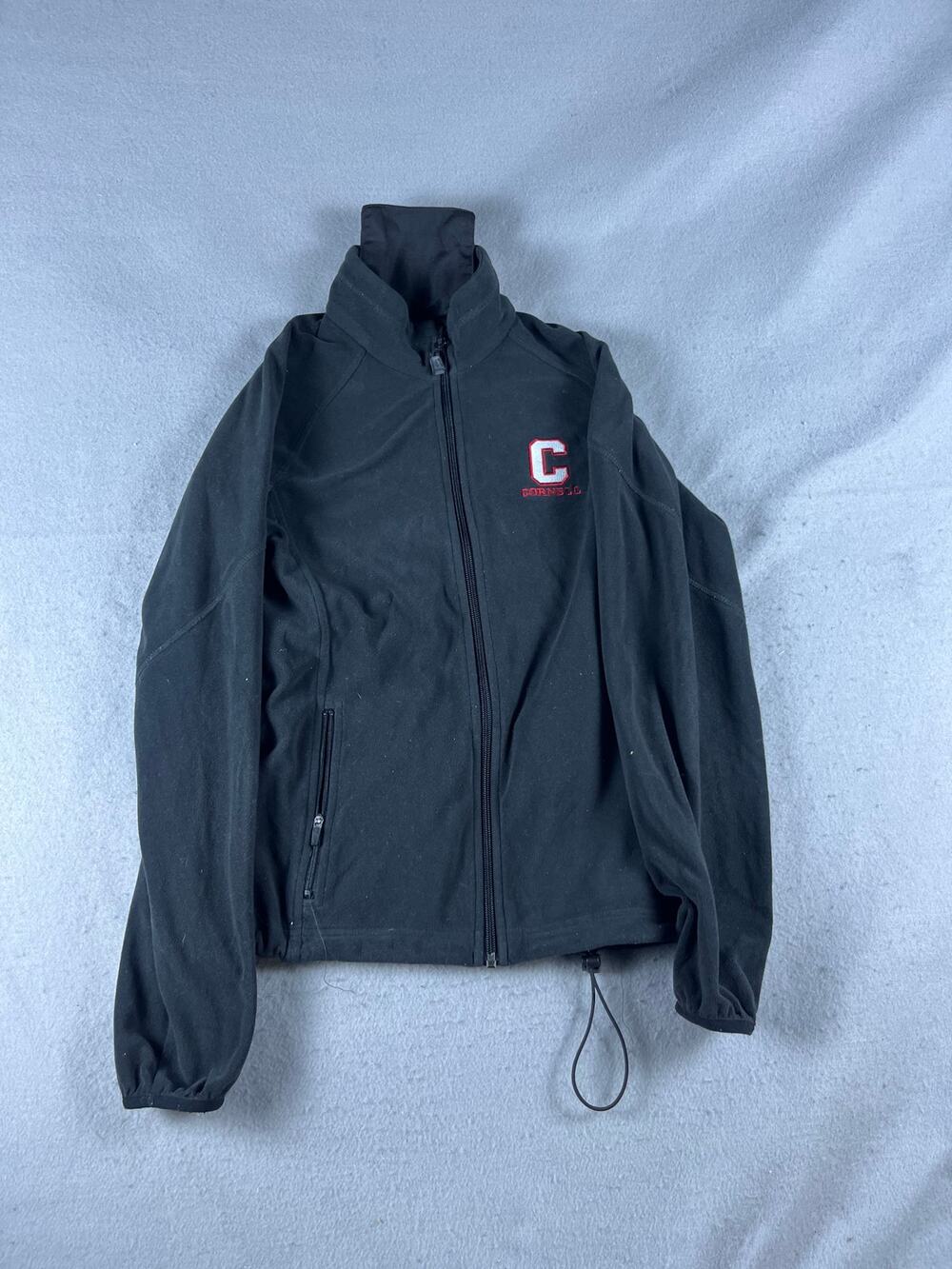 North End Fleece Jacket Womens XS Black Raglan Cornell University EZEM System
